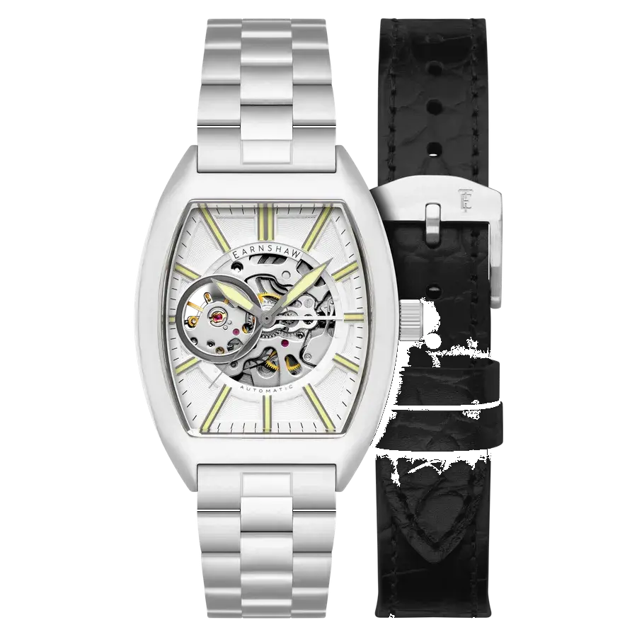 Thomas Earnshaw Heritage Beauchamp Skeleton Automatic Silver / Stainless Steel | Silver Dial, reference ES-8310-11