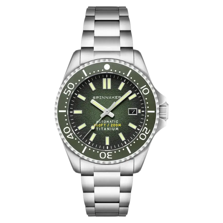 Spinnaker Tesei Titanium Automatic Watch with Militia Green Dial, reference SP-5084-77