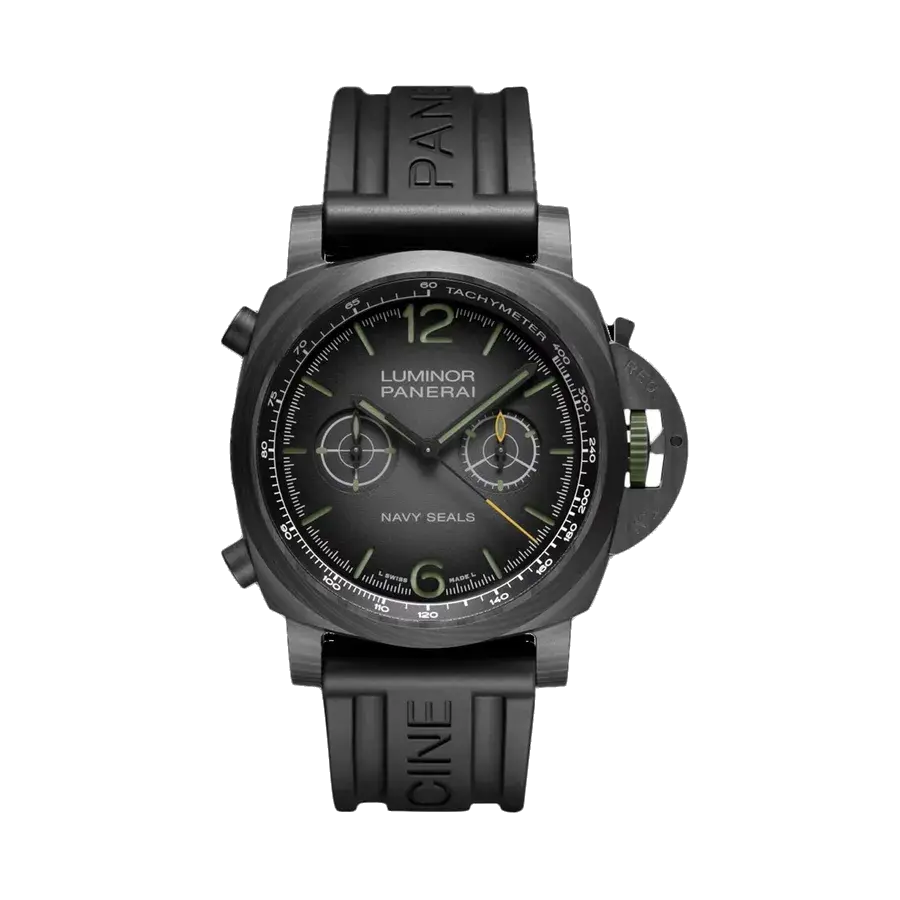 Panerai Luminor Chrono Carbotech Navy SEALs | 44mm, Carbotech, Rubber, Black Dial, reference 