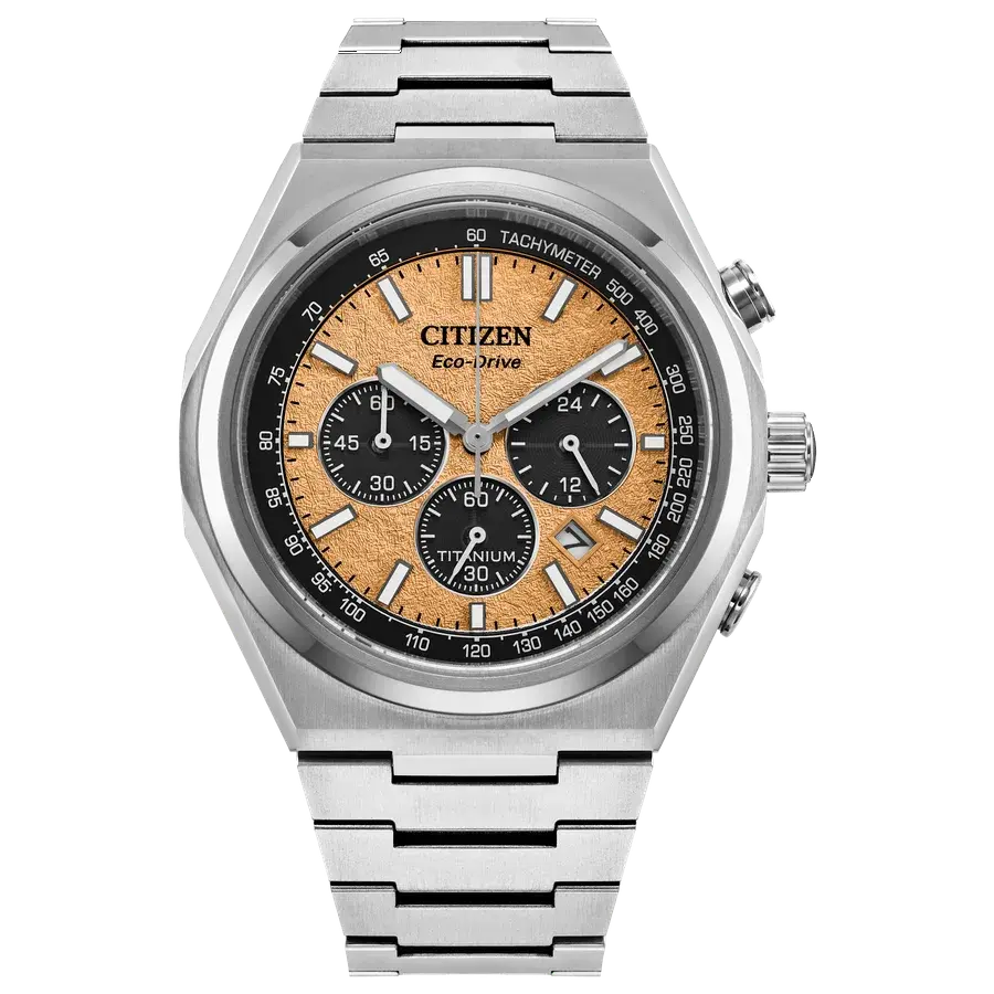 Citizen Zenshin Chrono Super Titanium Salmon Dial, reference CA4610-85Z