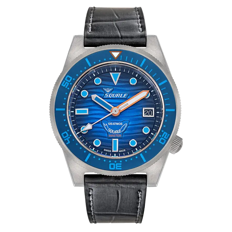 Squale Master Titanium Grand Bleu Diver with 3D Blue Dial, reference MASTIBLBL.RAL
