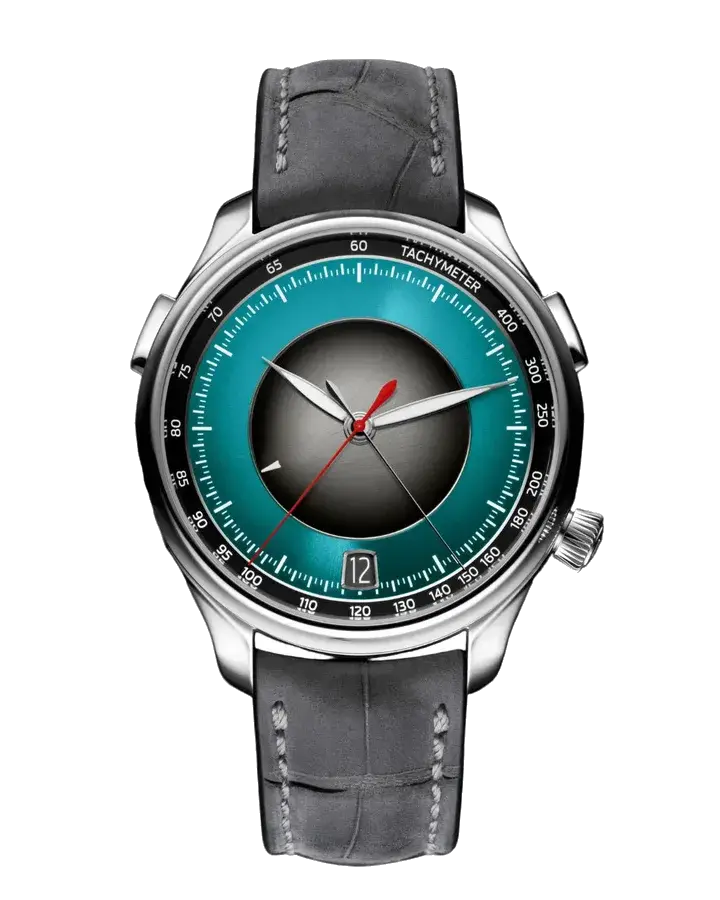 H. Moser & Cie Endeavour Chronograph Dual Time | 42mm, Steel, Grey Dial, reference 