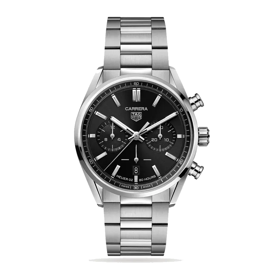 TAG Heuer Carrera Chronograph | 42mm, Steel, Black Dial, reference 