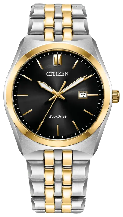 Citizen Corso | 40mm, 14K Rose Gold Plated Steel, 9K Rose Gold Plated Steel, Black Dial, reference 