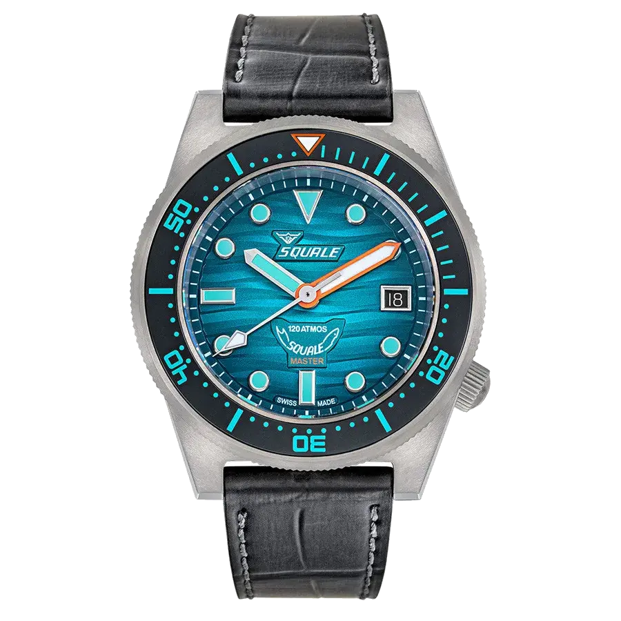 Squale Master Titanium Grand Vert Diver with Teal Dial, reference MASTIBKGR.RAL