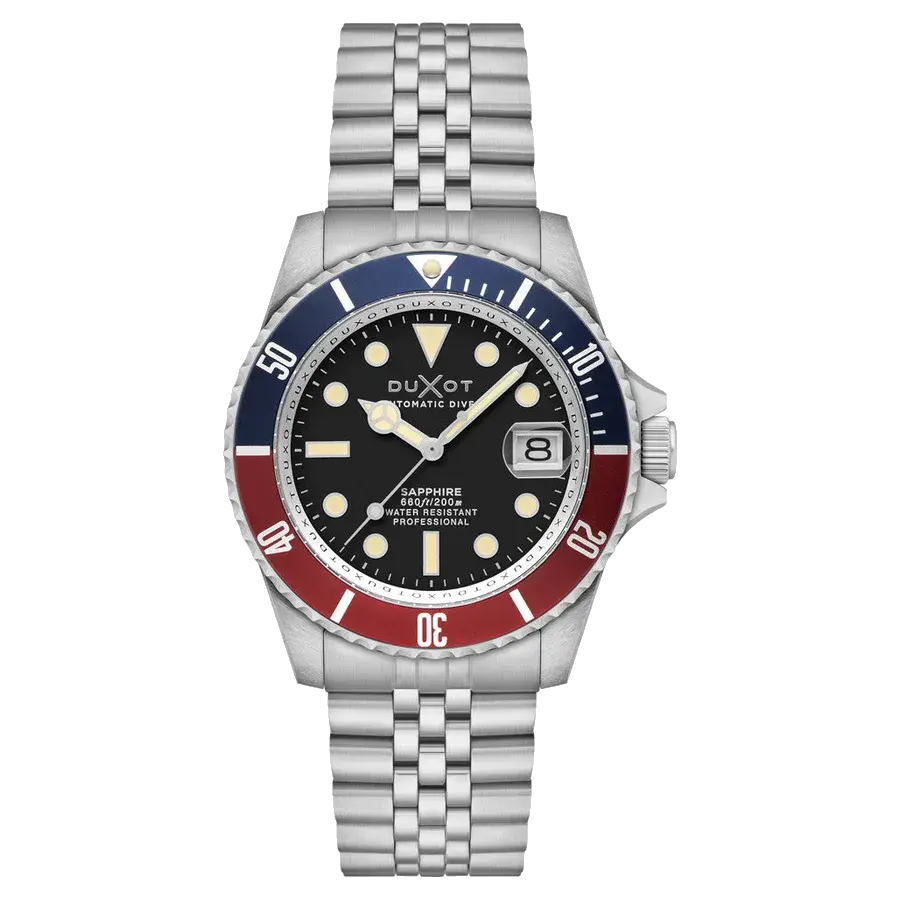 Duxot Atlantica Automatic Dive Watch with Onyx Black Dial, reference DX-2057-11