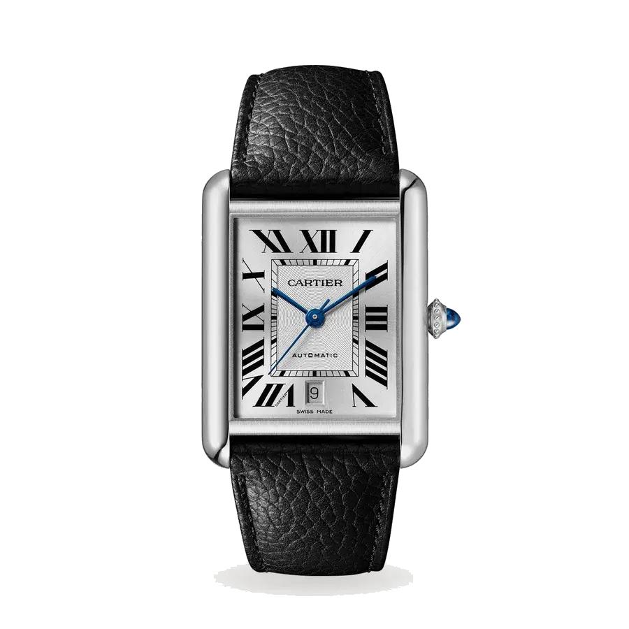 Cartier Tank Must de Cartier Extra-Large Model | 41mm, Steel, Leather, White Dial, reference 