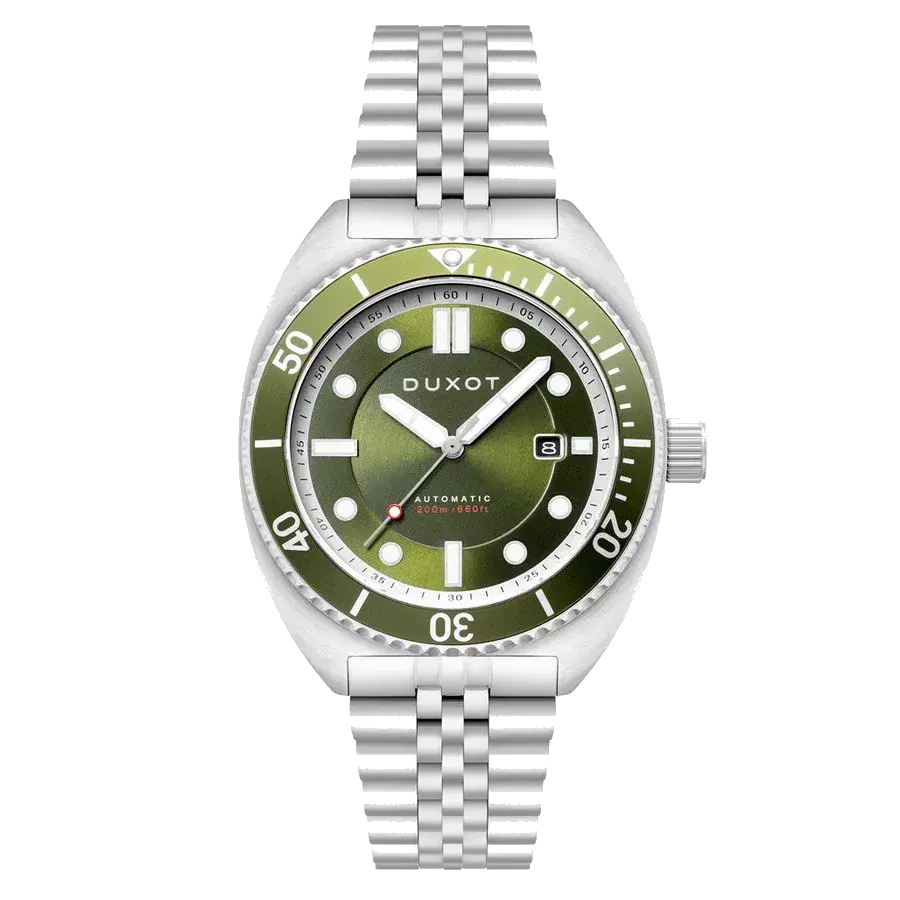 Duxot Tortuga Automatic Dive Watch with Green Dial, reference DX-2026-22