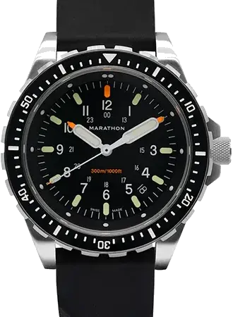 Marathon JSAR Jumbo Diver's Quartz - Rubber, reference WW194018SS-0130/MA