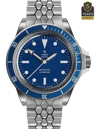 Yema Superman Slim CMM.20 Blue 39mm, reference 11.24.55.SN.M3/YM