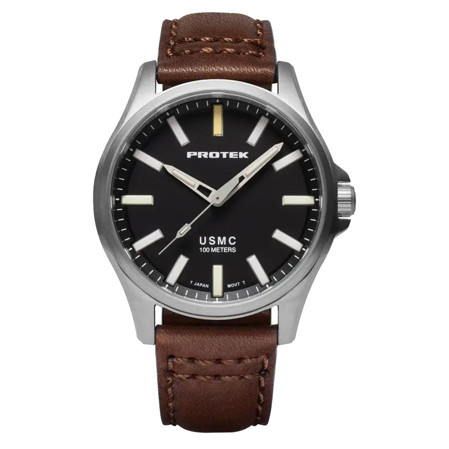 ProTek Titanium Field Watch 3100 USMC Series with Tritium T100 Tubes and Black Dial, reference PT3101
