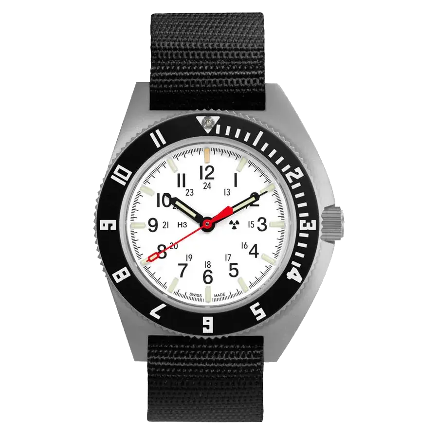 Marathon Swiss 41mm Automatic Arctic (No-Date) Navigator on Ballistic Nylon, reference WW194029SS-0501