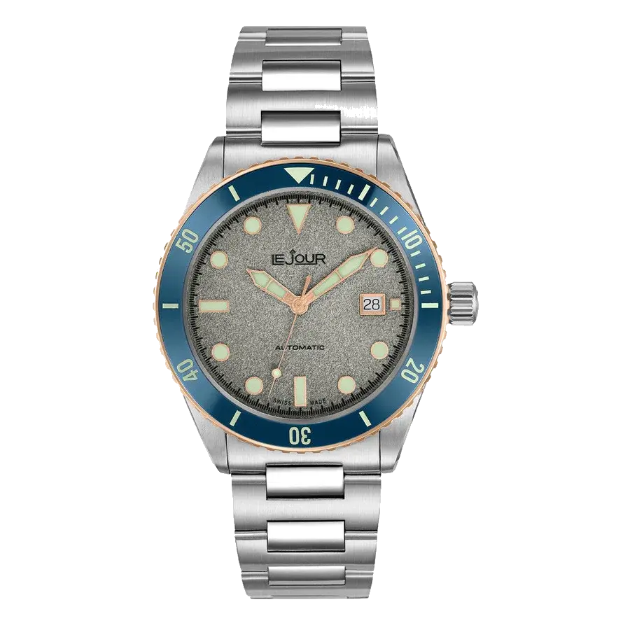 Le Jour Seacolt Automatic Swiss Dive Watch with Grey Textured Dial, reference LJ-SCD-003