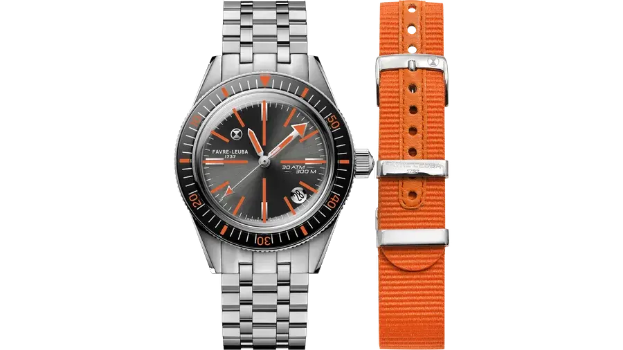 Favre Leuba 00.20307.100.09.200 Deep Raider Revival Orange Accents 39mm Automatic, reference 