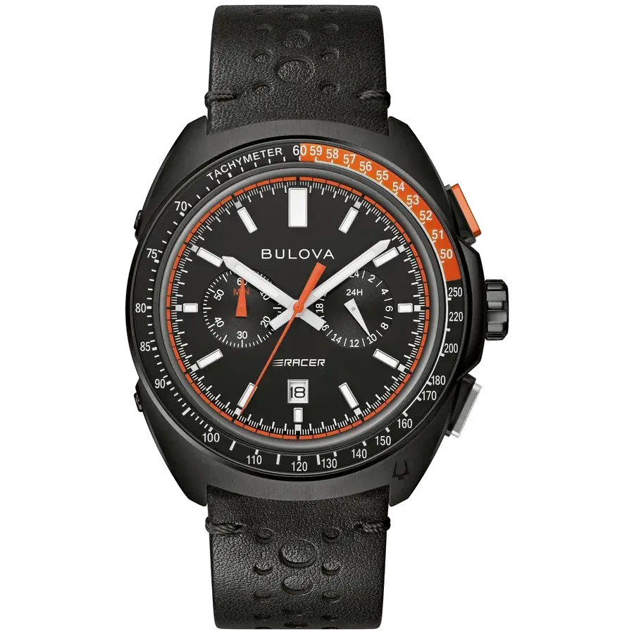 Bulova Racer Chronograph Black Dial Stainless Steel Quartz, reference 98B428