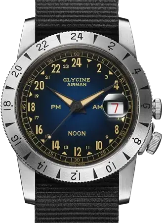 Glycine Airman Vintage NOON Degrade Blue, reference GL0477/GL