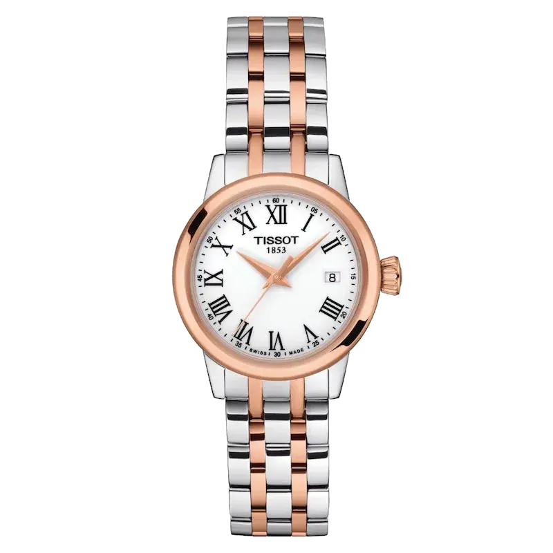Tissot Classic Dream Women's Rose Gold Tone & Steel Watch, reference 