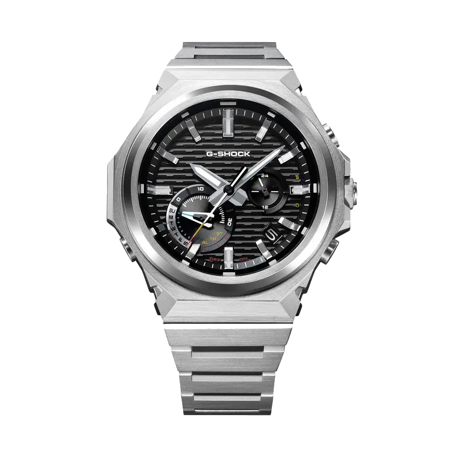 Casio GST-B1000D-1A Solar G Steel Steel / Carbon Silver | 46mm, Steel & Carbon, Black Dial, reference 