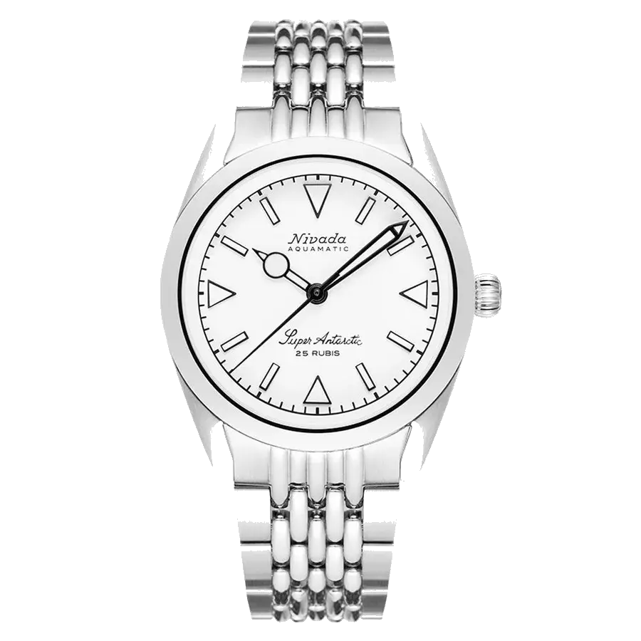 Nivada Grenchen Super Antarctic White Dial Watch, reference 32065A04