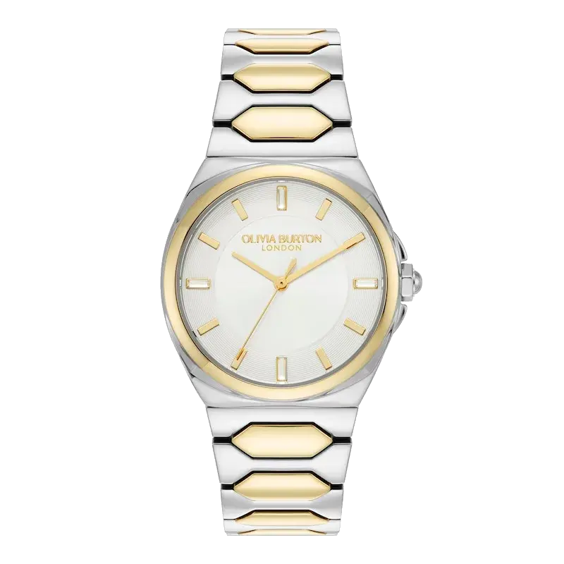 Olivia Burton 34mm Lustre Stainless Steel & Gold IP Watch, reference 