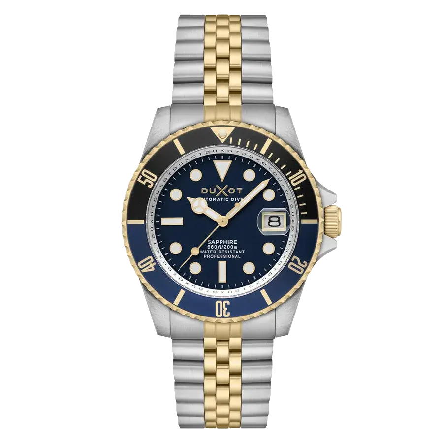 Duxot Atlantica Automatic Dive Watch with Two Tone Blue Dial, reference DX-2057-AA