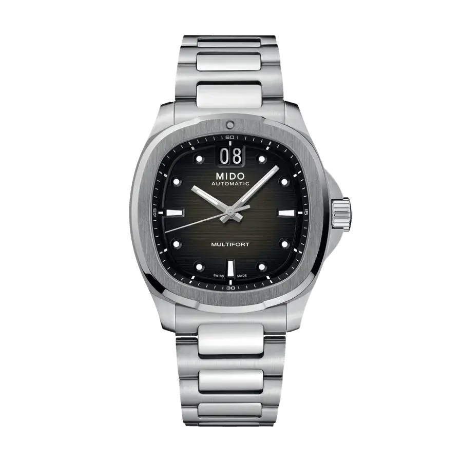 Mido Multifort TV Big Date Black / Stainless Steel Black Dial, reference M0495261108100