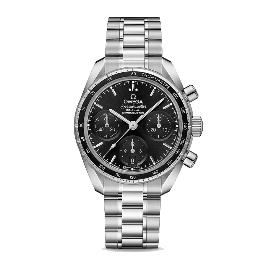 Omega Speedmaster 38 Co-Axial Chronograph Black Dial, reference 