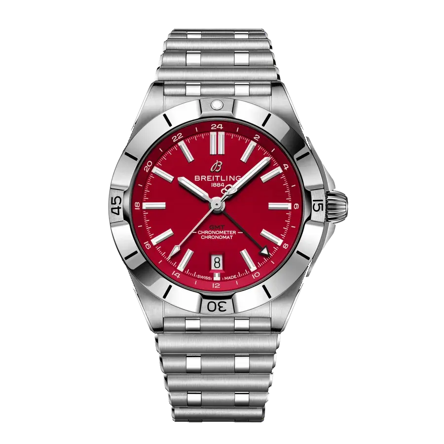 Breitling Chronomat GMT 40 Tampa Bay Buccaneers Edition | 40mm, Steel, Red Dial, reference A32398C51K1A1