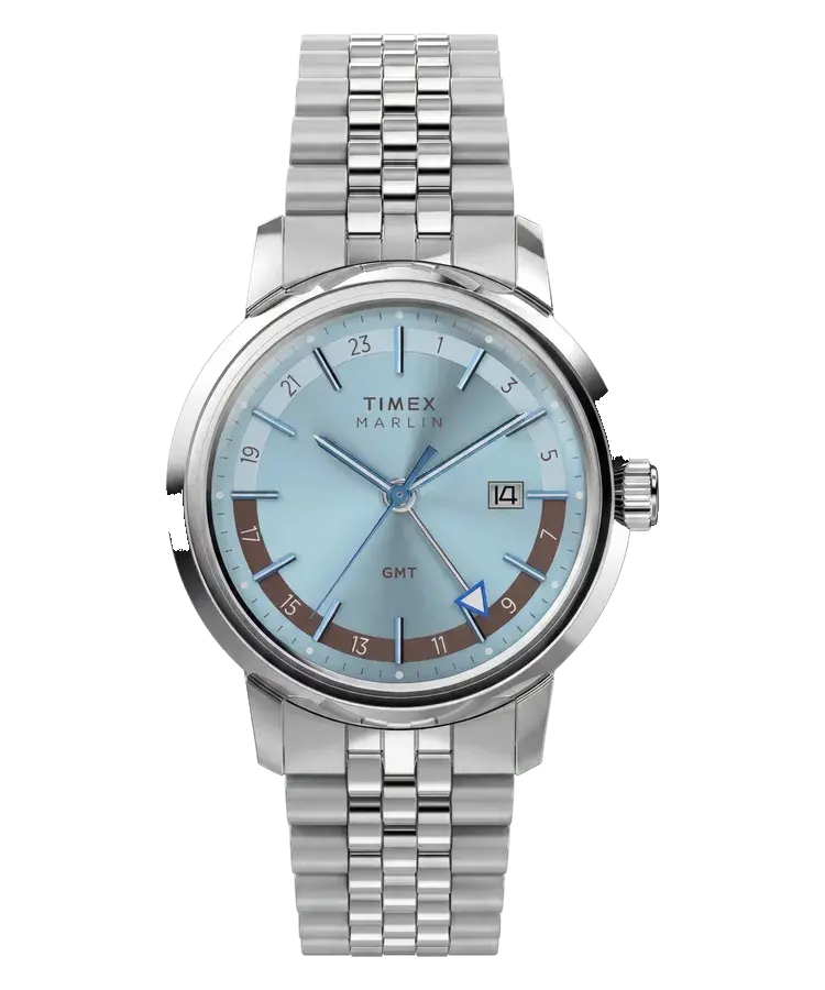 Timex Marlin GMT | 40mm, Steel, Blue Dial, reference 