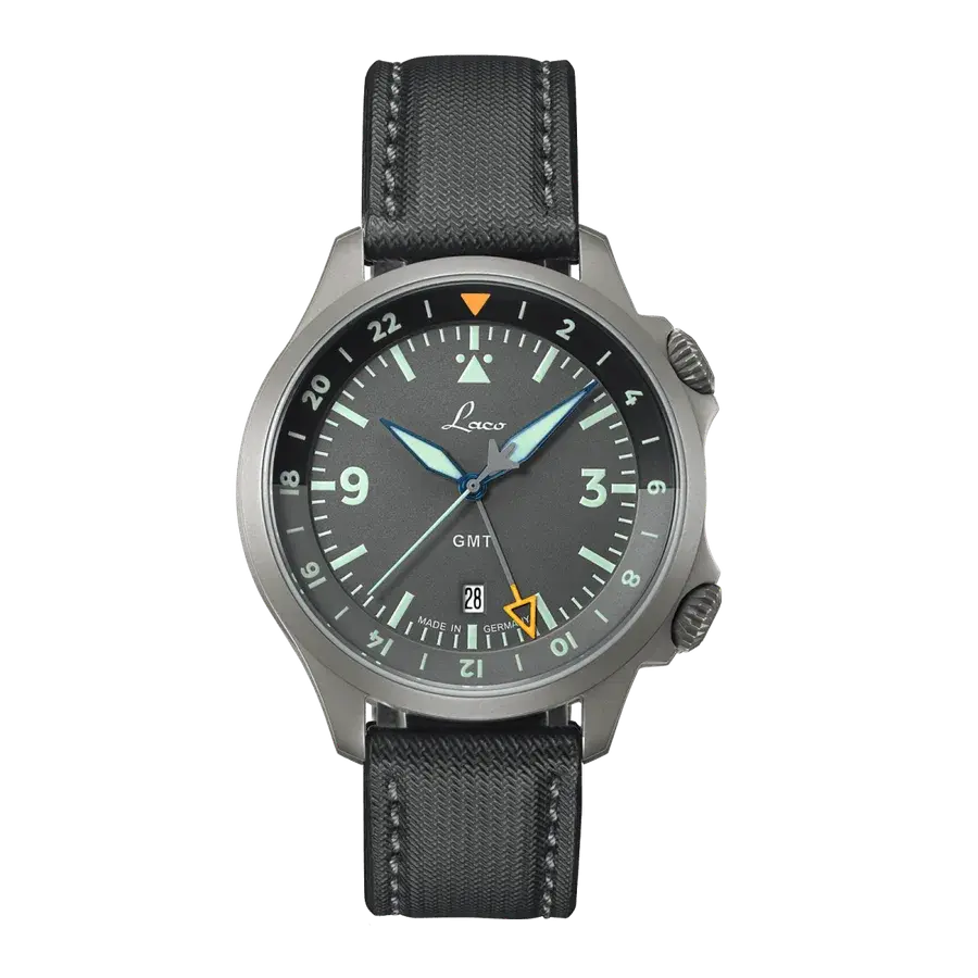 Laco Frankfurt GMT Grau Gray Dial, reference 