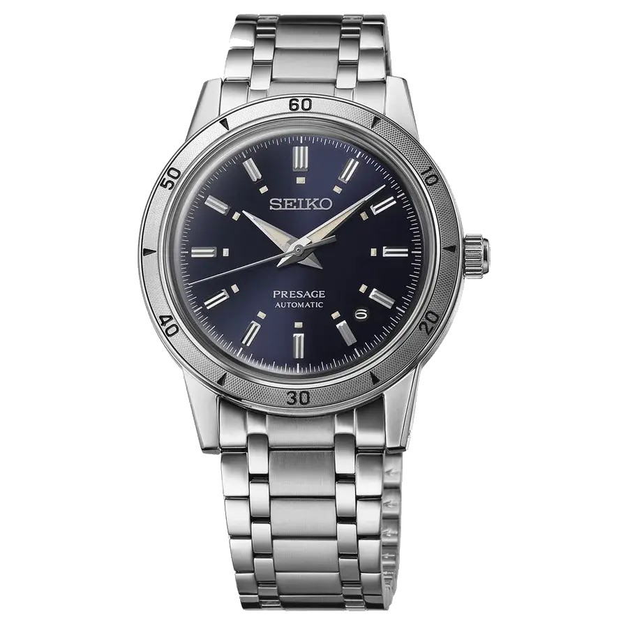 Seiko Presage 60s Style Automatic Watch with Blue Dial, reference SRPL07
