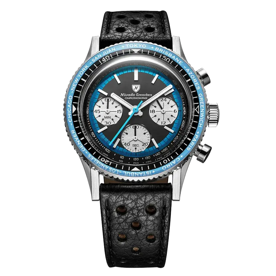 Nivada Grenchen Chronoking Racing Blue Chronograph, reference 87053Q10