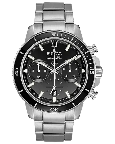 Bulova Marine Star 6 Hand Chronograph Black Dial, reference 96B272
