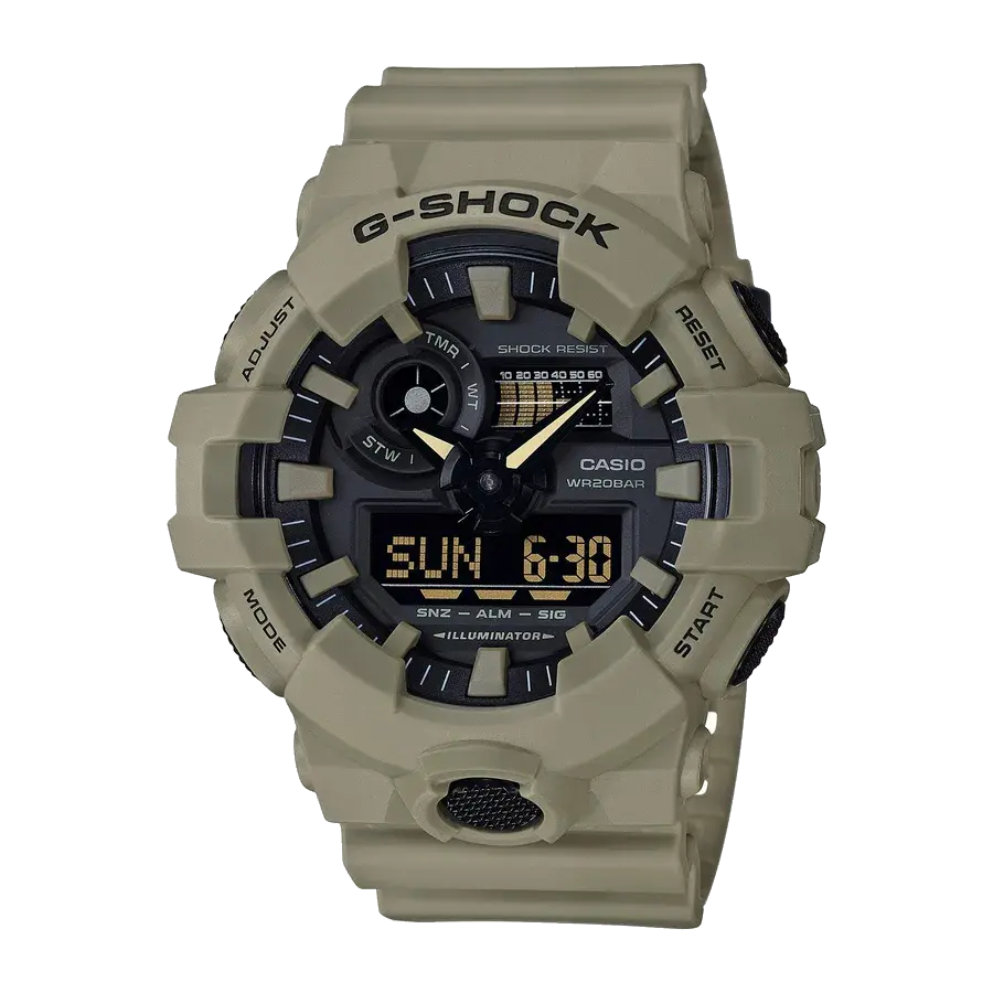 Casio GA-700UC-5A Quartz Icon Resin Gray | 57.5mm, Resin, Black Dial, reference 