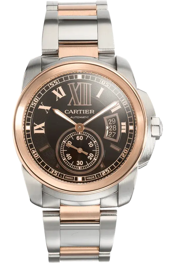 Cartier Calibre de Cartier Rose Gold and Stainless Steel Automatic, reference VCA18702