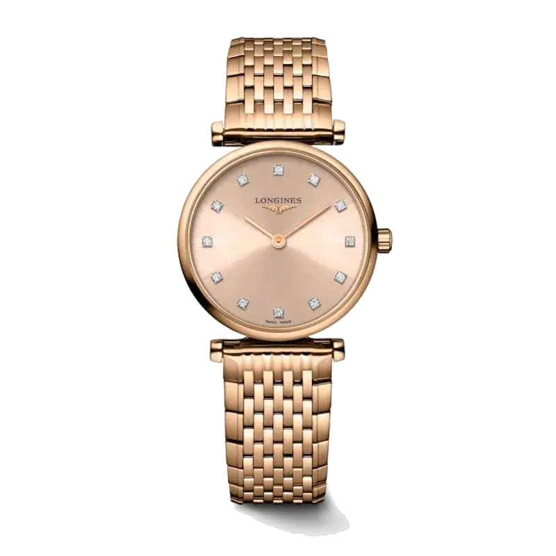 Longines La Grand Classique Diamond Rose Gold Tone Watch, reference 