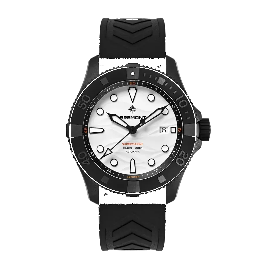 Bremont Supermarine Full Ceramic, Polar White, reference SM43-DT-BKCER-WH-R-S