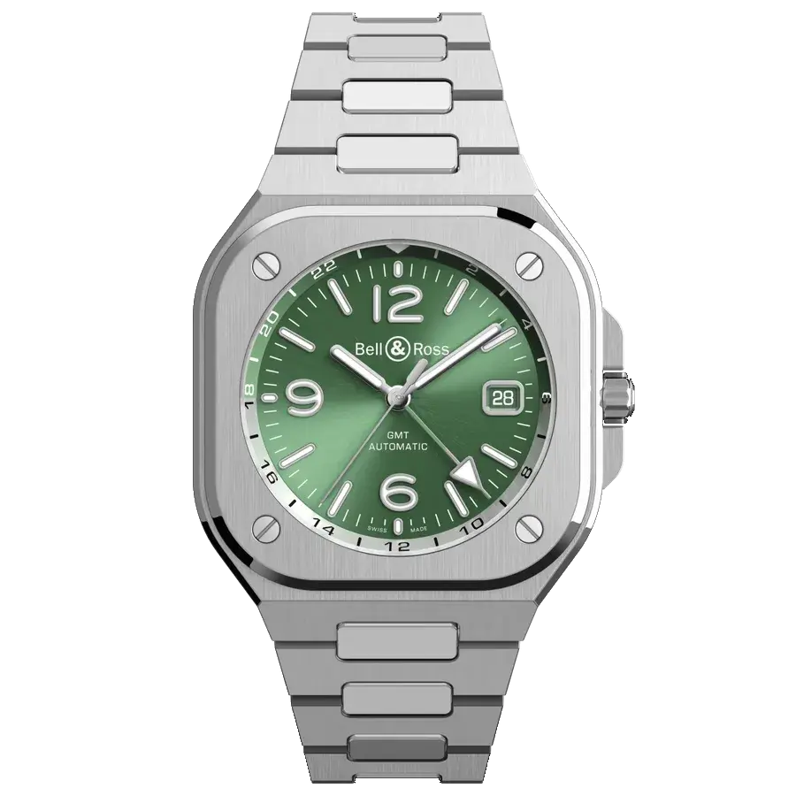 Bell & Ross BR-05 GMT Green Steel, reference BR05G-GN-ST/SST
