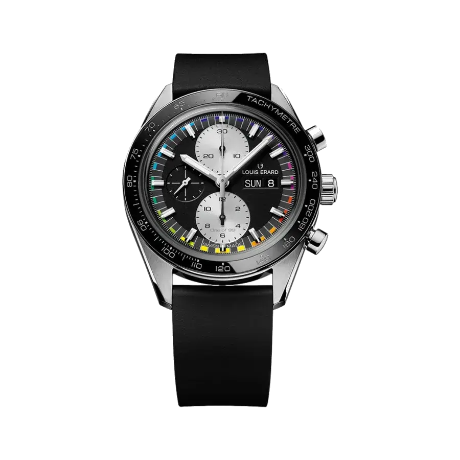 Louis Erard 2300 Sport Chronograph Rainbow 44mm - Black, reference 78119TS32.BDF02