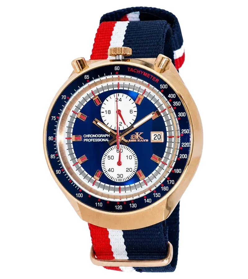 Adee Kaye MUSCLE COLLECTION BLUE-ROSETONE/ MULTI-COLOR Blue Dial, reference AK5662-MRGBU_NY