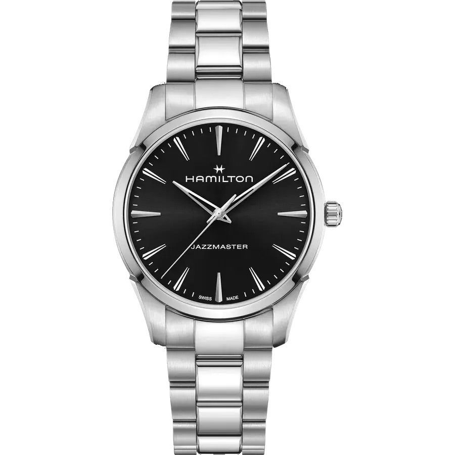 Hamilton Jazzmaster Quartz 40mm Black Dial Stainless Steel, reference H32461131