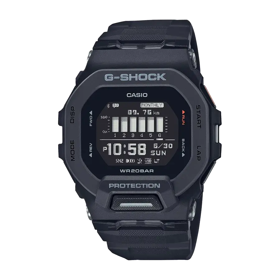 Casio GBD-200-1 Quartz Move Resin Black | 48mm, Resin, Black Dial, reference 