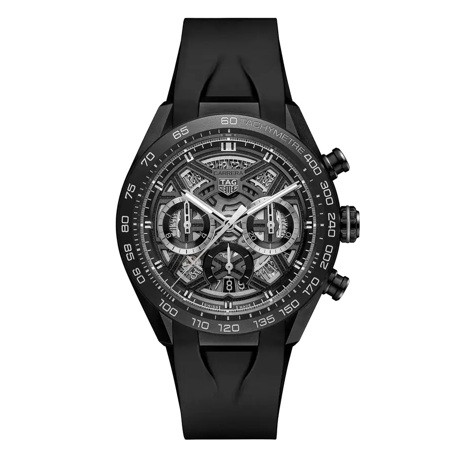TAG Heuer Carrera Chronograph Extreme Sport | 44mm, Titanium & PVD Black, Rubber, Black Dial, reference 