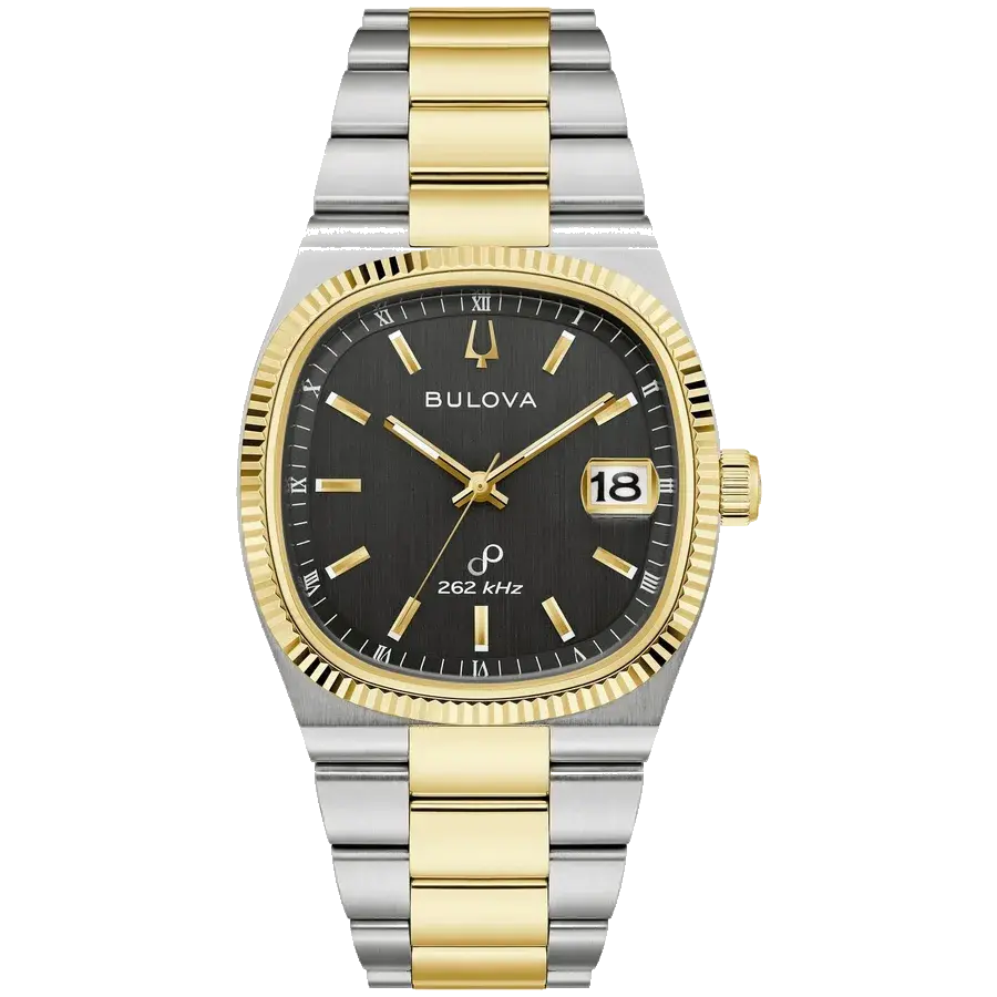Bulova Super Seville Black Dial 262kHz Day-Date Two-Tone, reference 98B458