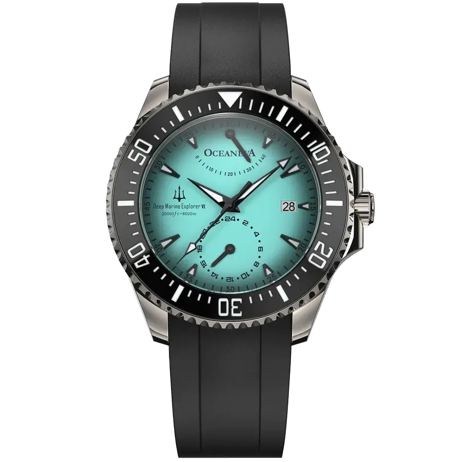Oceaneva Power Reserve 6000m Mint Automatic Grade 5 Titanium, reference VI9132MTBKCRG5R