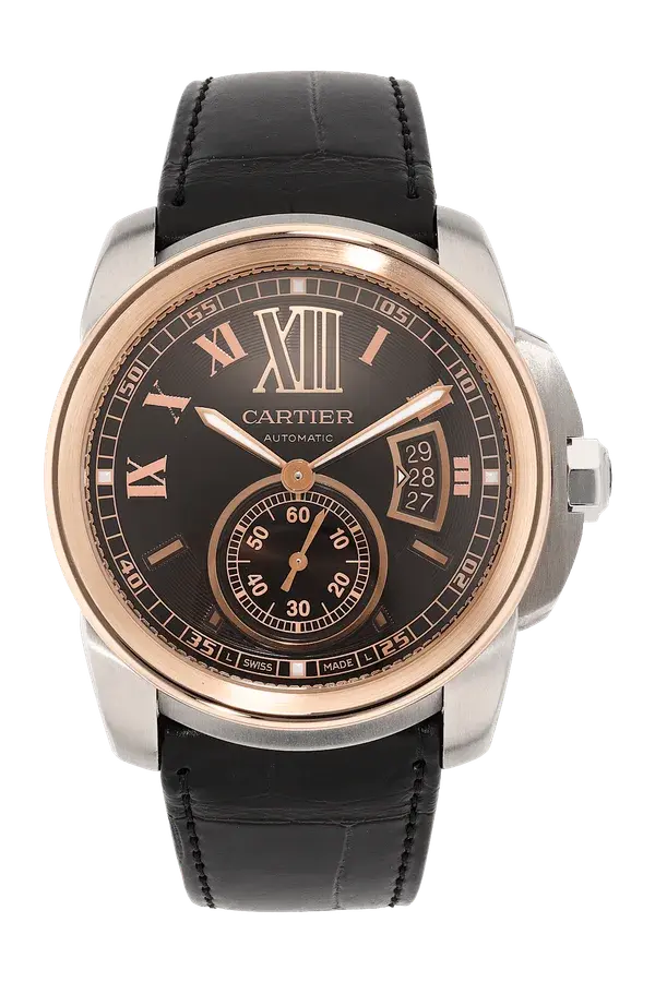 Cartier Calibre de Cartier Rose Gold and Stainless Steel Automatic, reference VCA18967