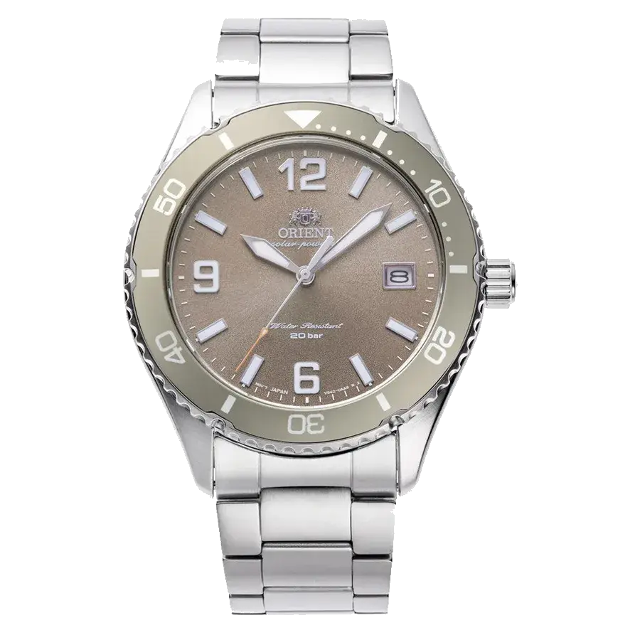 Orient Solar Quartz Diver Watch with Brown Sunburst Dial, reference RA-WJ0004Y10B