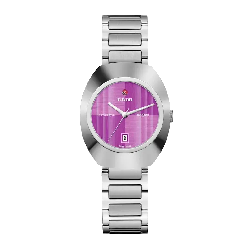 Rado DiaStar Original Automatic Purple Dial & Stainless Steel Watch, reference 