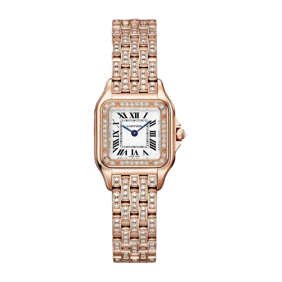 Cartier Panthère de Cartier Small Model | 22mm, 18K Rose Gold, White Dial, reference 