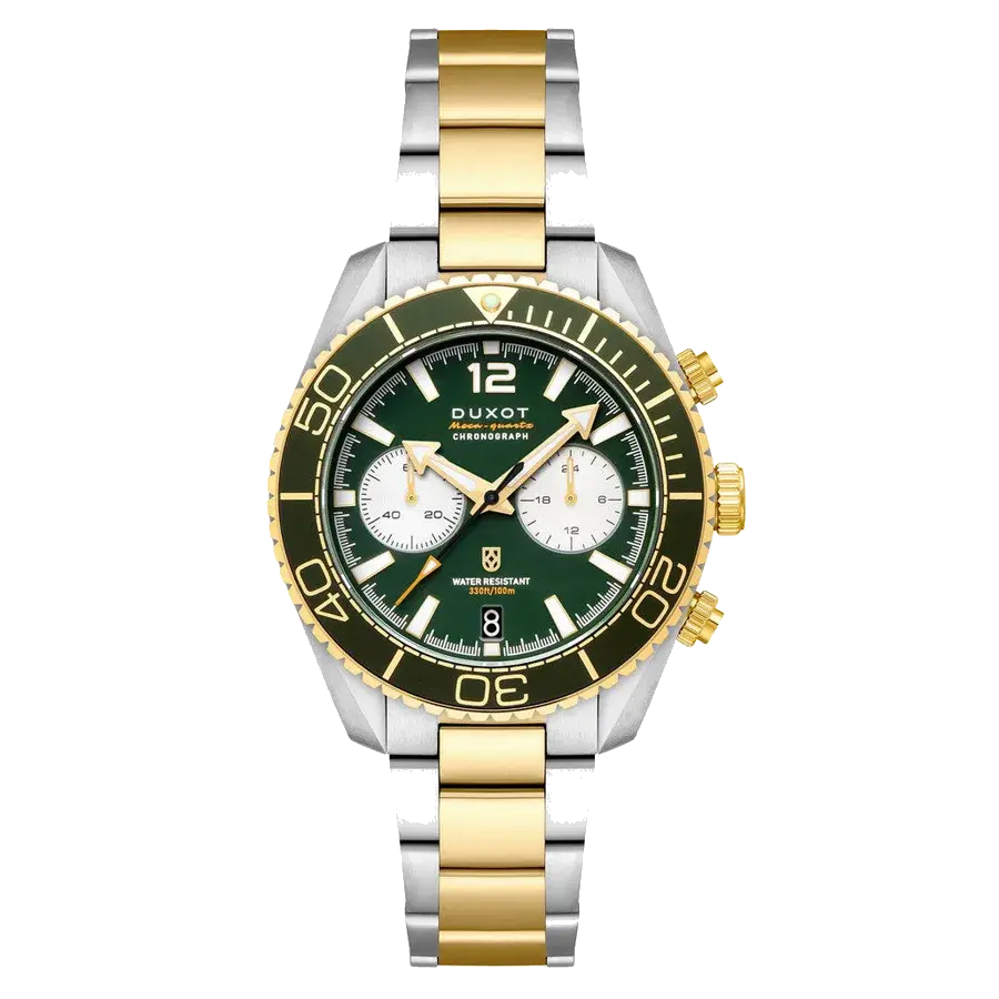 Duxot Tiburon Meca-Quartz Chronograph in Green Gold, reference DX-2062-55